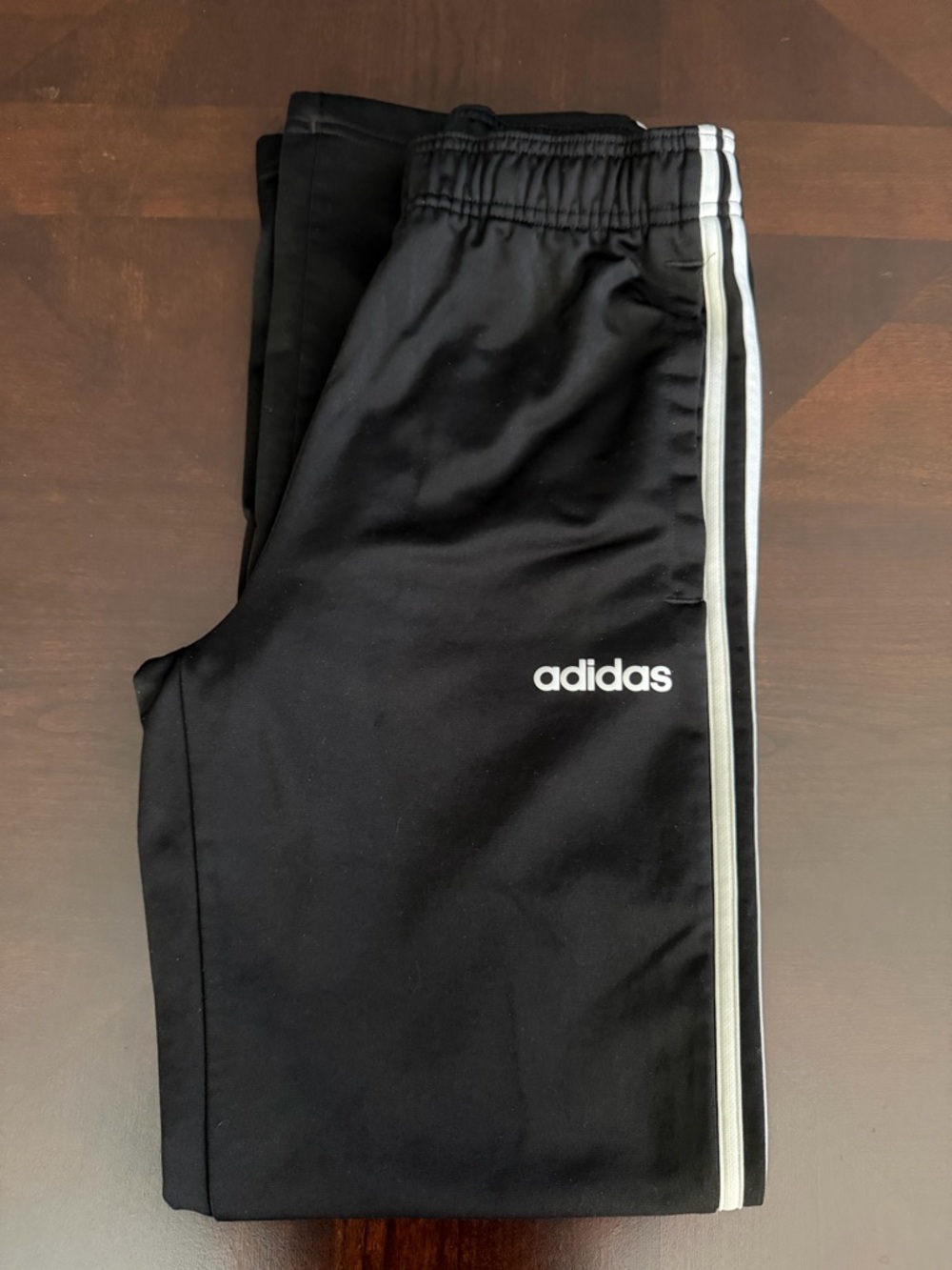 adidas Men’s Small Black Drawstring Jogger Athletic Track Pants
